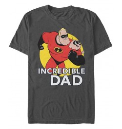 Disney Pixar Men's The Incredibles The Best Father Short Sleeve T-Shirt Gray $17.15 T-Shirts