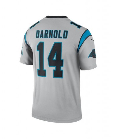 Men's Sam Darnold Silver Carolina Panthers Inverted Legend Jersey $37.40 Jersey