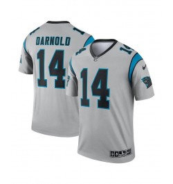 Men's Sam Darnold Silver Carolina Panthers Inverted Legend Jersey $37.40 Jersey