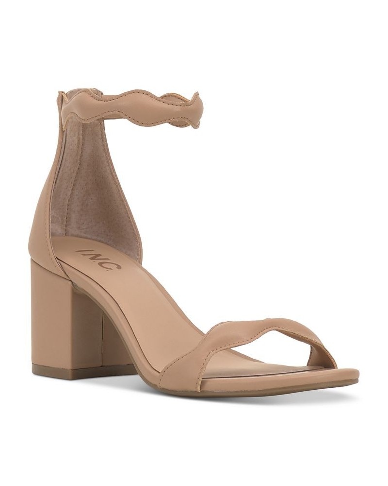 Women's Sollisa Scallop Sandals Tan/Beige $39.38 Shoes