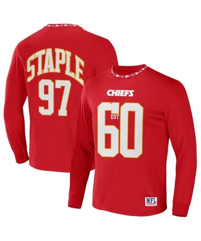 Men's NFL X Staple Red Kansas City Chiefs Core Long Sleeve Jersey Style T-shirt $23.96 T-Shirts