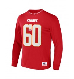 Men's NFL X Staple Red Kansas City Chiefs Core Long Sleeve Jersey Style T-shirt $23.96 T-Shirts