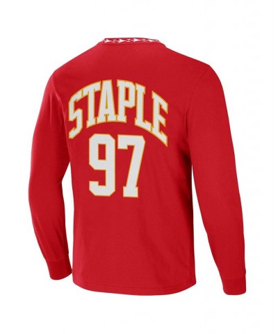 Men's NFL X Staple Red Kansas City Chiefs Core Long Sleeve Jersey Style T-shirt $23.96 T-Shirts