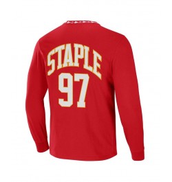 Men's NFL X Staple Red Kansas City Chiefs Core Long Sleeve Jersey Style T-shirt $23.96 T-Shirts