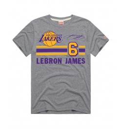 Men's LeBron James Gray Los Angeles Lakers Number Tri-Blend T-shirt $15.58 T-Shirts