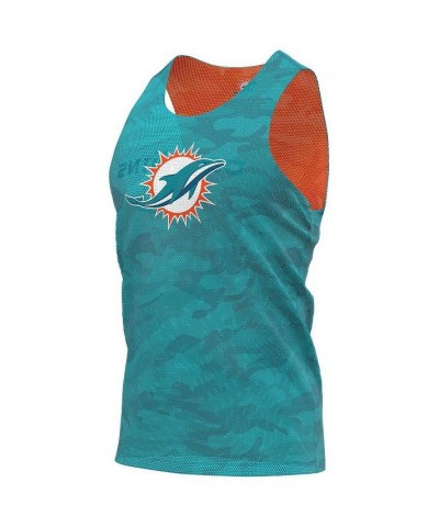 Men's Aqua, Orange Miami Dolphins Reversible Mesh Tank Top $22.43 T-Shirts