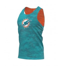 Men's Aqua, Orange Miami Dolphins Reversible Mesh Tank Top $22.43 T-Shirts