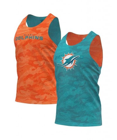 Men's Aqua, Orange Miami Dolphins Reversible Mesh Tank Top $22.43 T-Shirts