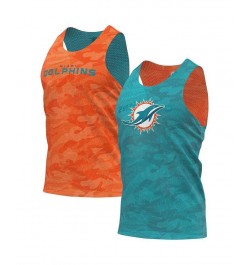 Men's Aqua, Orange Miami Dolphins Reversible Mesh Tank Top $22.43 T-Shirts