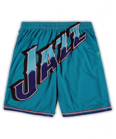 Men's Turquoise Utah Jazz Big and Tall Hardwood Classics Big Face 2.0 Shorts $38.70 Shorts