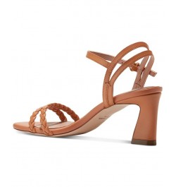 Women's Alyse Braided Ankle-Strap Dress Sandals Brown $74.80 Shoes