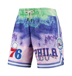 Men's Pink Philadelphia 76ers Multicolor Dip-Dye Shorts $48.40 Shorts