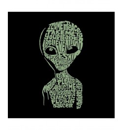 Men's Word Art Long Sleeve T-Shirt- Area 51 Black $14.83 T-Shirts