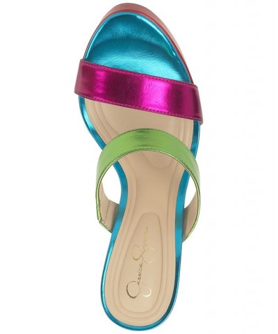 Women's Sempira Slip-On Platform Sandals Green $49.05 Shoes