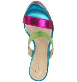 Women's Sempira Slip-On Platform Sandals Green $49.05 Shoes