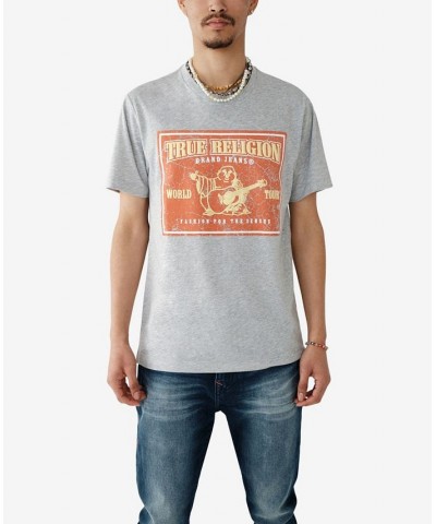 Men's Short Sleeves Vintage-Like SRS T-shirt Gray $19.46 T-Shirts