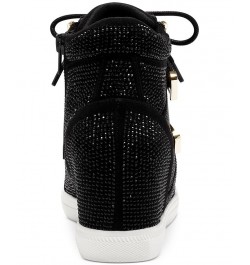 Women's Debby Wedge Sneakers Black $31.85 Shoes