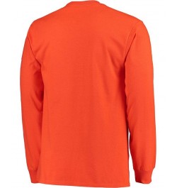 Men's Orange Clemson Tigers Distressed Arch Over Logo Long Sleeve Hit T-shirt $17.59 T-Shirts