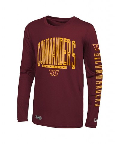 Men's Burgundy Washington Commanders Combine Authentic Home Stadium Long Sleeve T-shirt $16.56 T-Shirts