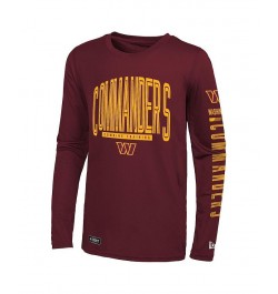 Men's Burgundy Washington Commanders Combine Authentic Home Stadium Long Sleeve T-shirt $16.56 T-Shirts