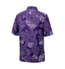 Men's Purple LSU Tigers The Dude Camp Button-Up Shirt $31.89 Shirts