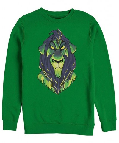 Disney Men's Lion King Scar Big Face Portrait, Crewneck Fleece Green $30.79 Sweatshirt