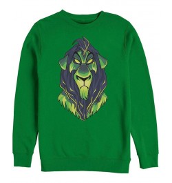 Disney Men's Lion King Scar Big Face Portrait, Crewneck Fleece Green $30.79 Sweatshirt