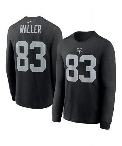 Men's Darren Waller Black Las Vegas Raiders Player Name & Number Long Sleeve T-shirt $24.50 T-Shirts