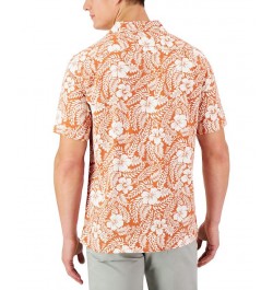 Men's Short-Sleeve Johnson Floral Silk Shirt Red $20.16 Shirts