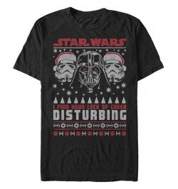 Men's Star Wars Darth Vaderlack of Cheer Christmas Short Sleeve T-shirt Black $20.29 T-Shirts