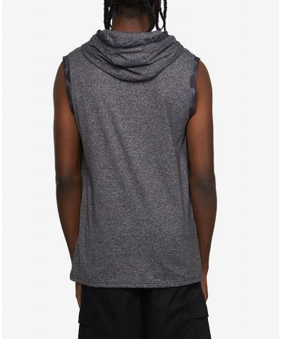 Men's Big and Tall Sleeveless Star Hoodie Black $28.42 Sweatshirt