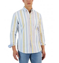 Craig Long Sleeve Multicolor Striped Oxford Shirt White $15.04 Shirts