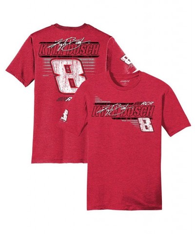 Men's Heather Red Kyle Busch 3-Spot Lifestyle T-shirt $23.93 T-Shirts