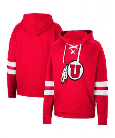 Men's Red Utah Utes Lace-Up 4.0 Pullover Hoodie $34.50 Sweatshirt