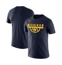 Men's Navy Michigan Wolverines Basketball Drop Legend Performance T-shirt $26.49 T-Shirts