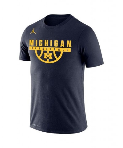 Men's Navy Michigan Wolverines Basketball Drop Legend Performance T-shirt $26.49 T-Shirts