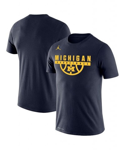 Men's Navy Michigan Wolverines Basketball Drop Legend Performance T-shirt $26.49 T-Shirts