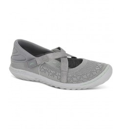 Women's Camila Slip-On Strappy Sneaker Flats Gray $47.17 Shoes