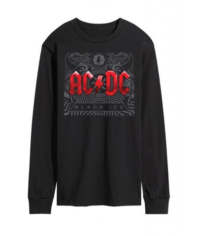 Men's ACDC Black Ice Long Sleeve T-shirt Black $18.06 T-Shirts