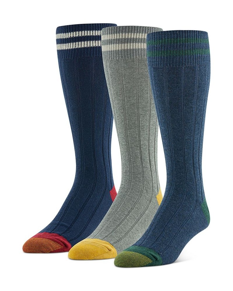 Men's Hampton 3-Pk. Colorblocked Double Stripe Crew Socks Multi $11.13 Socks