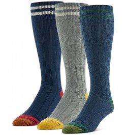 Men's Hampton 3-Pk. Colorblocked Double Stripe Crew Socks Multi $11.13 Socks