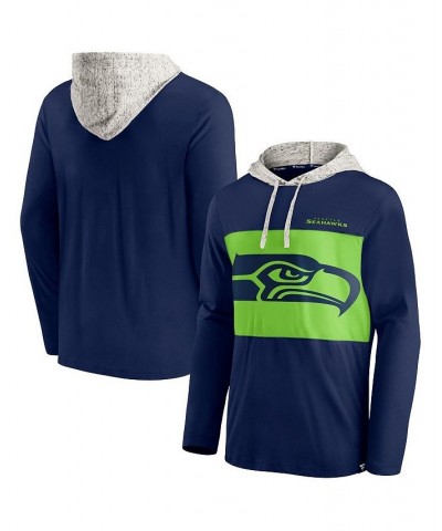 Men's College Navy Seattle Seahawks Long Sleeve Hoodie T-shirt $20.40 T-Shirts