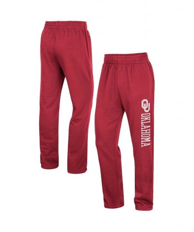 Men's Crimson Oklahoma Sooners Wordmark Pants $30.24 Pants