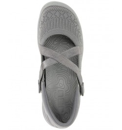 Women's Camila Slip-On Strappy Sneaker Flats Gray $47.17 Shoes