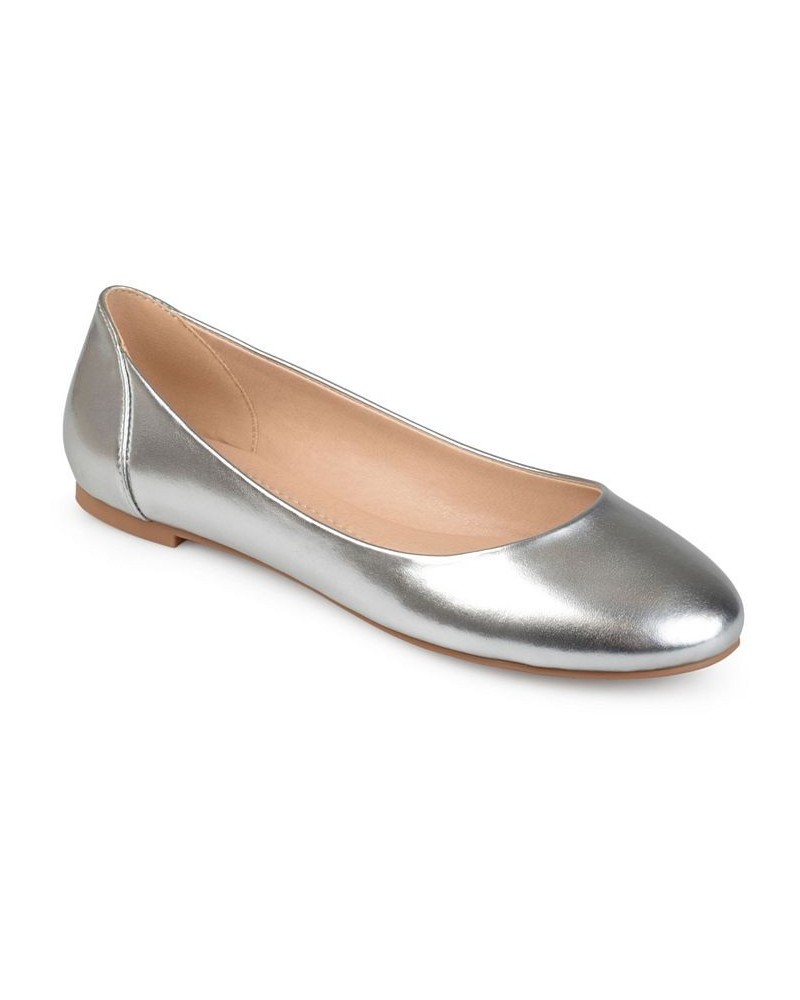 Women's Comfort Kavn Flats Silver $36.80 Shoes