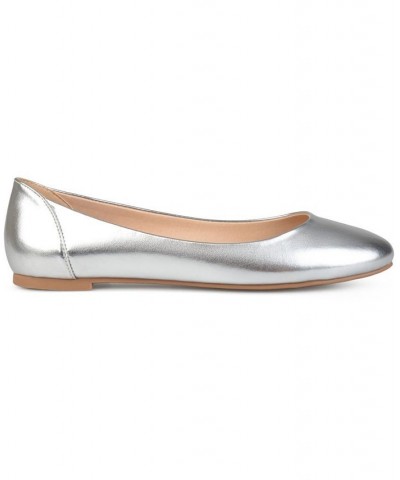 Women's Comfort Kavn Flats Silver $36.80 Shoes