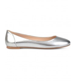 Women's Comfort Kavn Flats Silver $36.80 Shoes