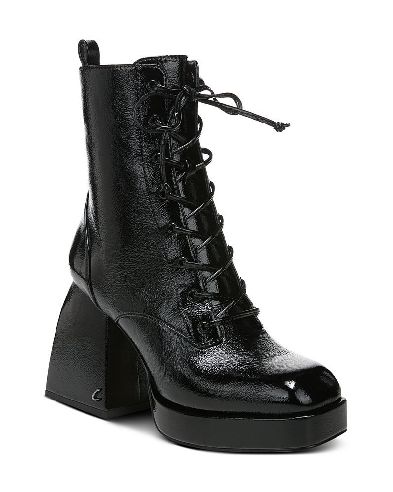 Circus by Sam Edelman Women's Karter Lace-Up Platform Booties Black $46.74 Shoes