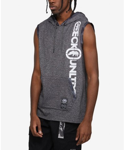 Men's Sleeveless Star Hoodie Black $30.16 Sweatshirt