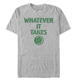 Marvel Men's Avengers Endgame Whatever It Takes Hulk Logo, Short Sleeve T-shirt Gray $17.15 T-Shirts